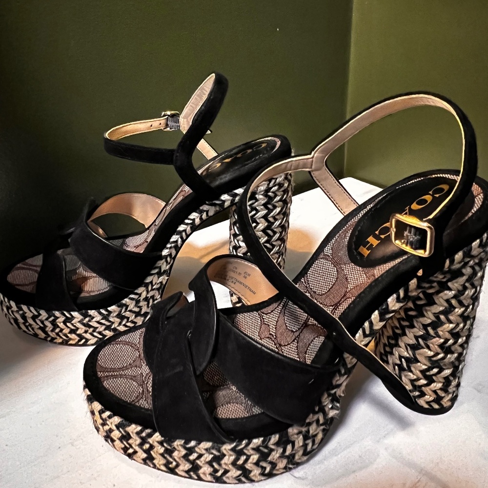 Coach Talina High Heel Sandals, Sz 5.5